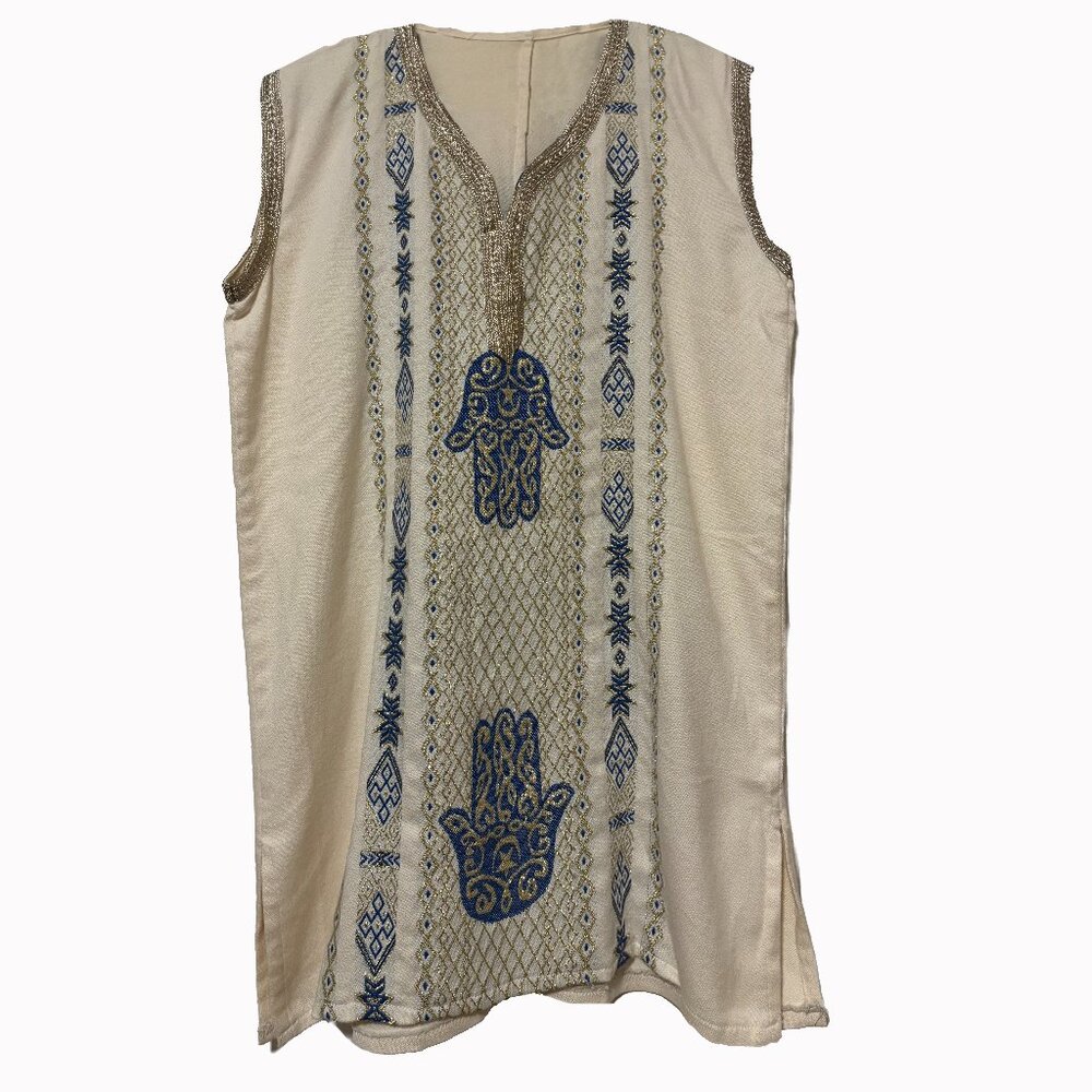 Vintage hand-woven Hamsa Tunic